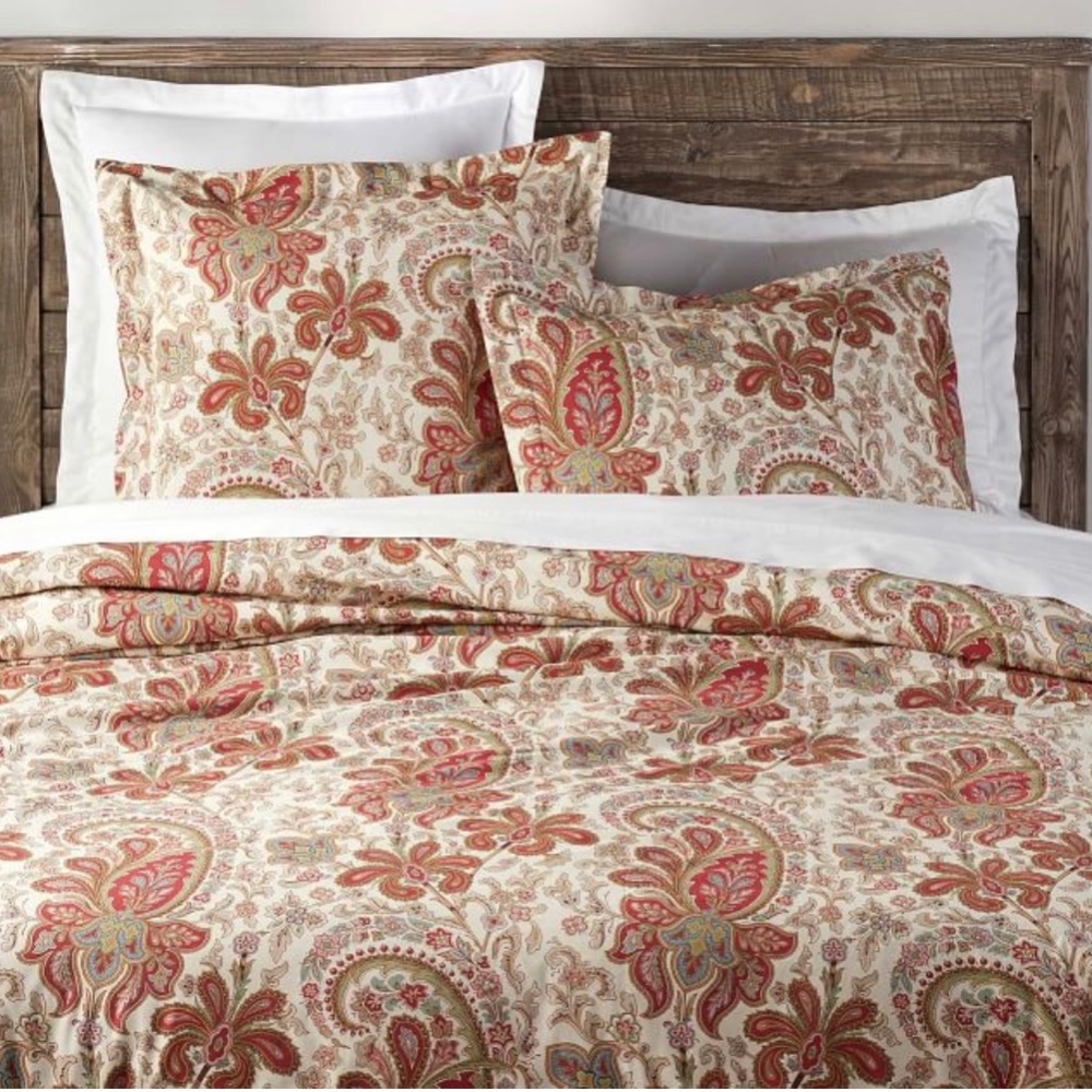 Pottery Barn Charlie Paisley Duvet Shams King/Cal